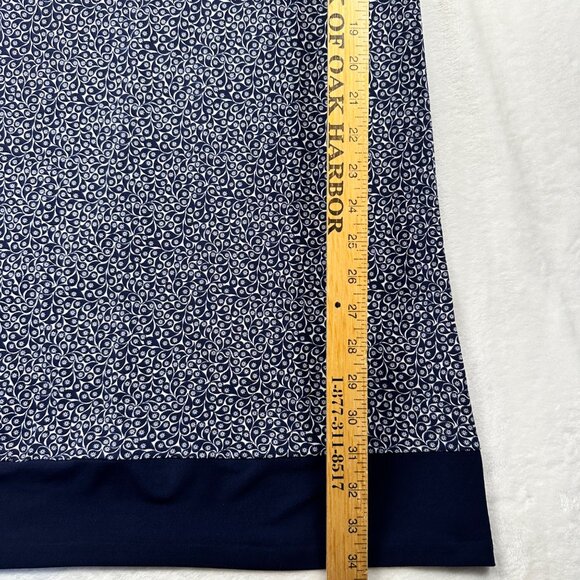 Michael Kors Womens Dress Navy White Floral Print Short Sleeve Size S NWT Preppy - Picture 9 of 12